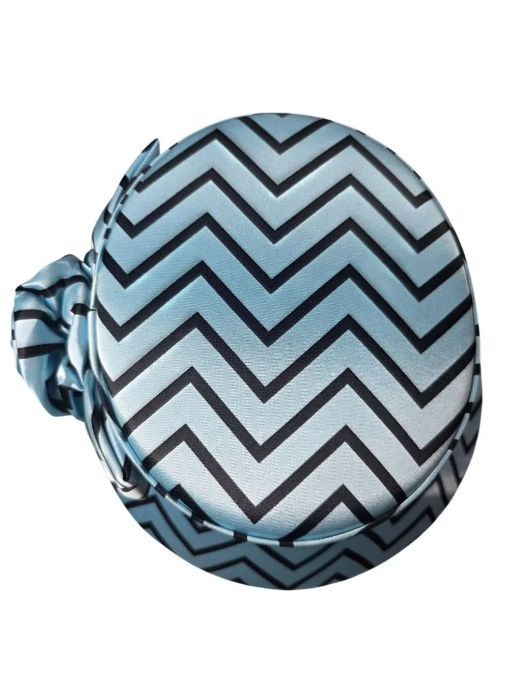 Terramina Chevron Patterned Wide Brim Hat With Rosette Accent XL